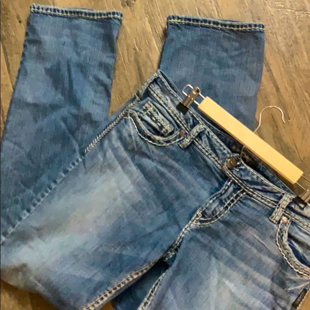 Women’s silver jeans